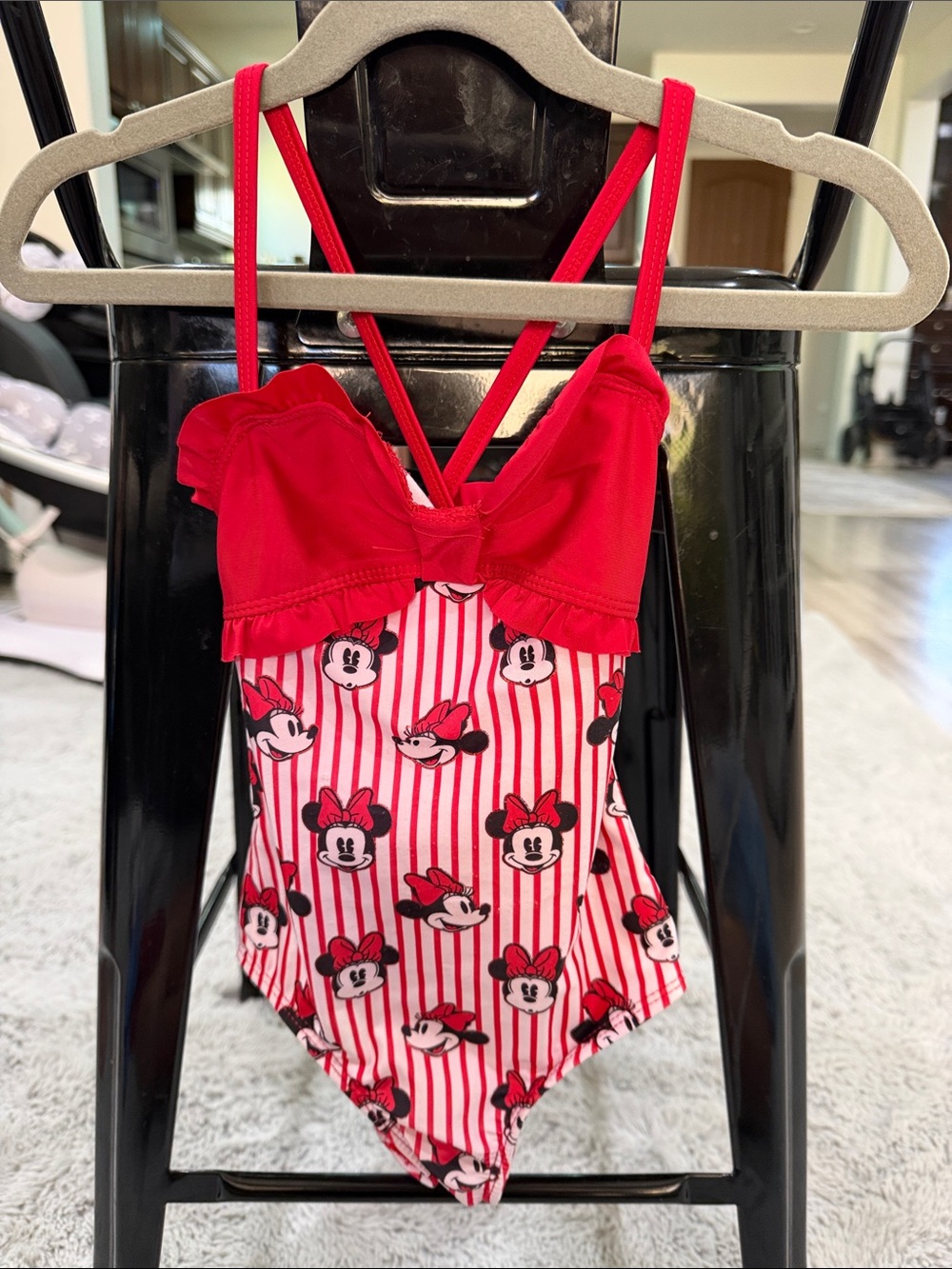 Disney Kids Red Minnie Mouse One-Piece Swimsuit